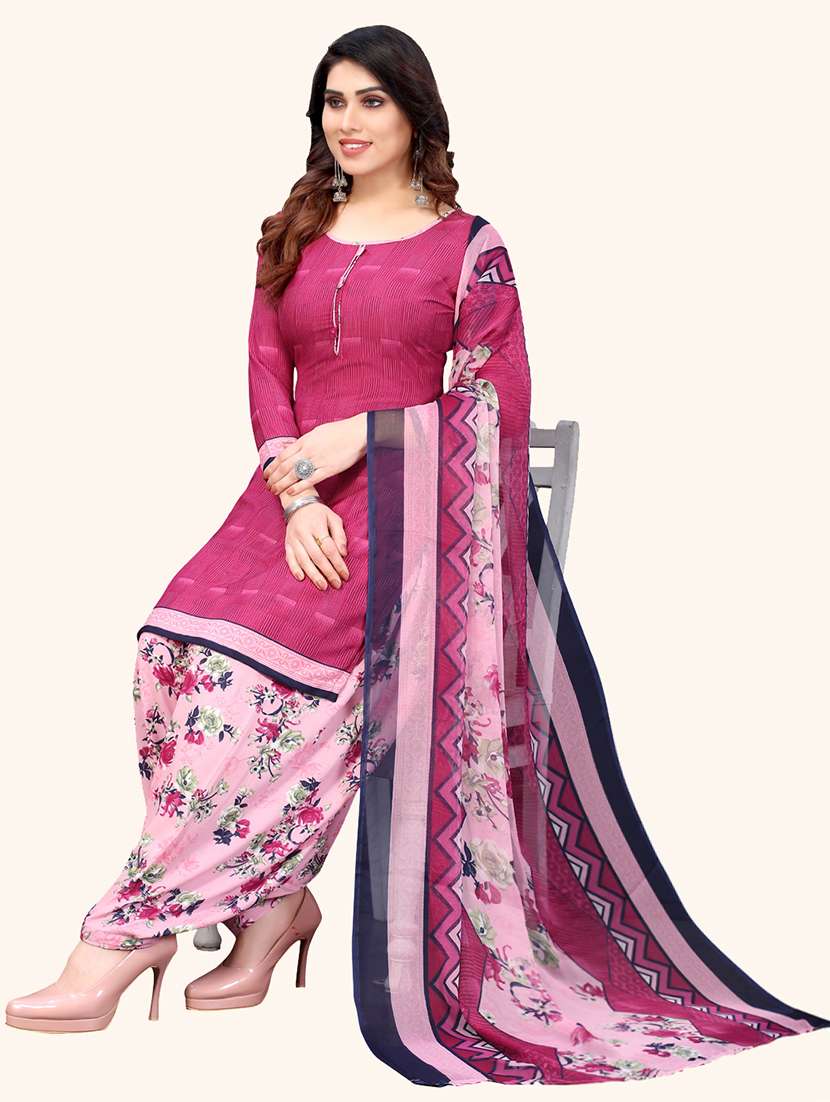 women printed unstitched suit set - 21749599 - Standard Image - 1