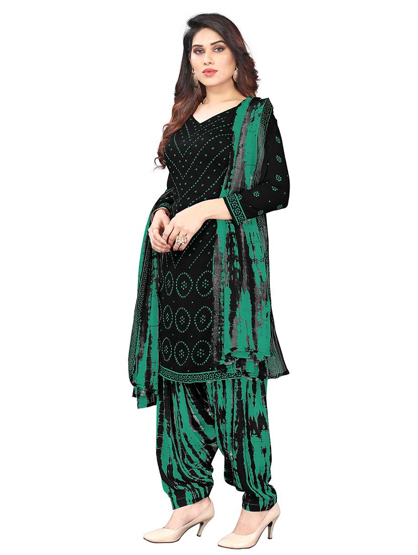 women bandhani printed unstitched suit set - 21749619 -  Standard Image - 1