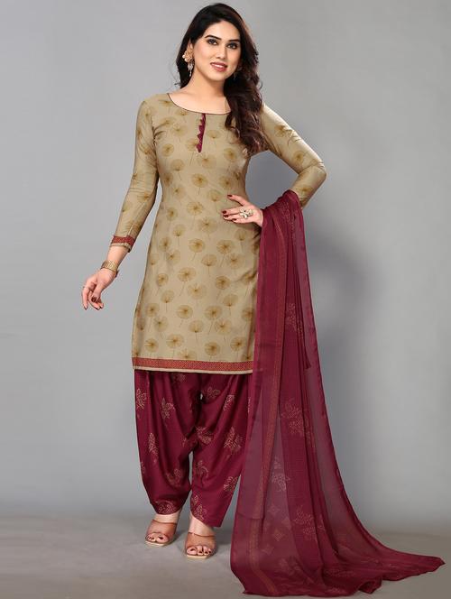 women printed unstitched salwar suit set - 21749633 - Standard Image - 0