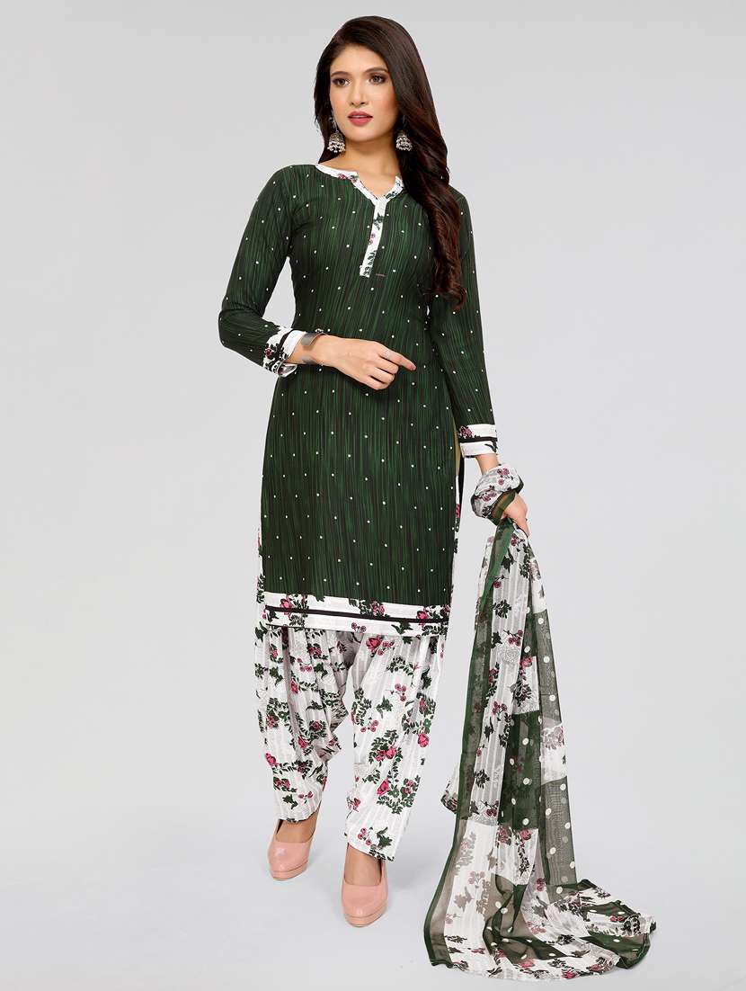 women printed unstitched salwar suit set