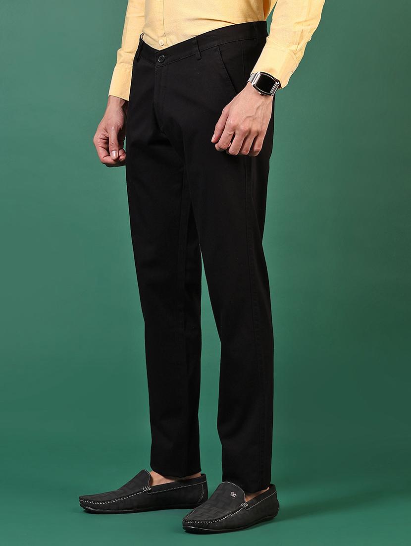 men solid mid rise casual chinos - 21749675 - Standard Image - 1