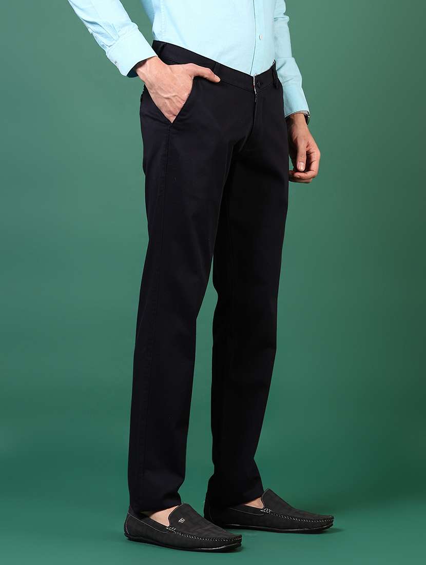 men mid rise solid chinos  - 21749676 -  Standard Image - 1