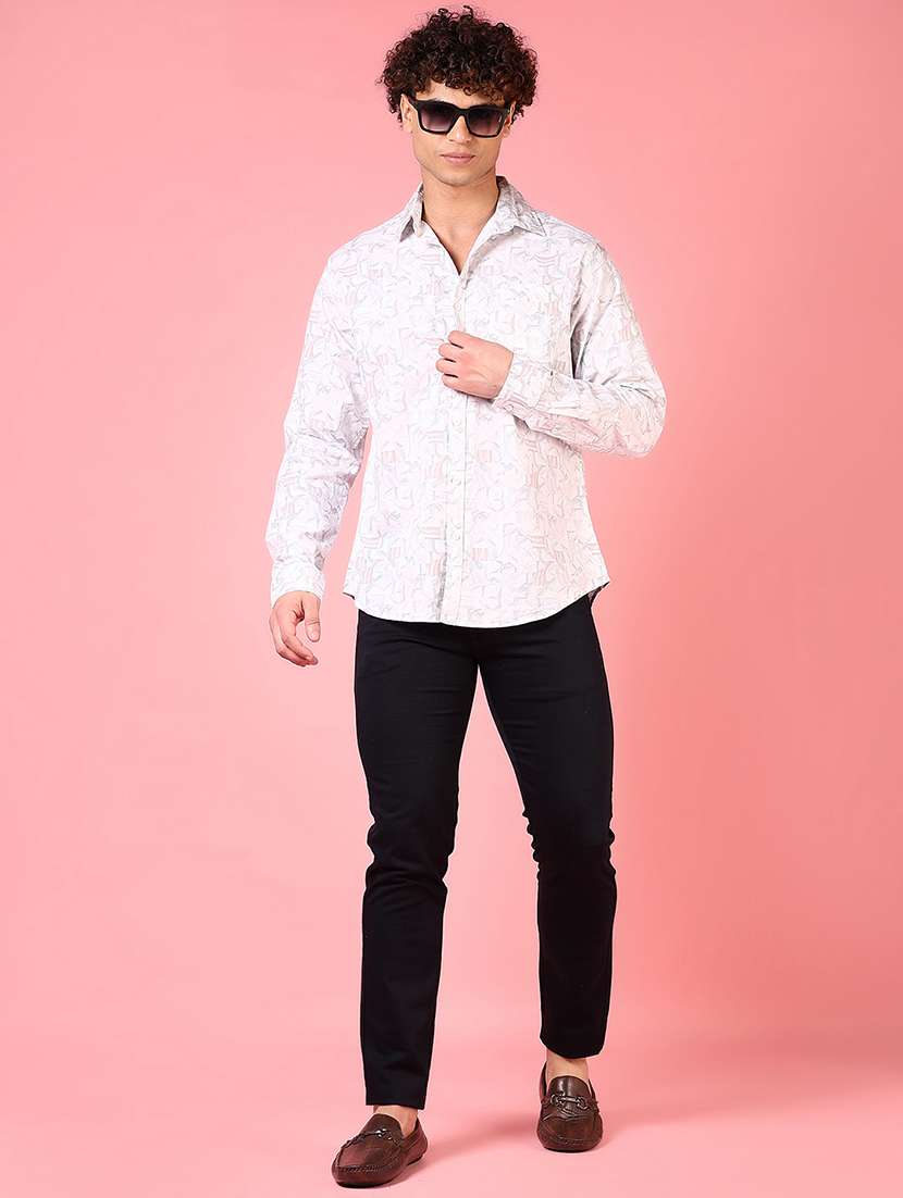 men solid mid rise casual chinos - 21749679 -  Standard Image - 4