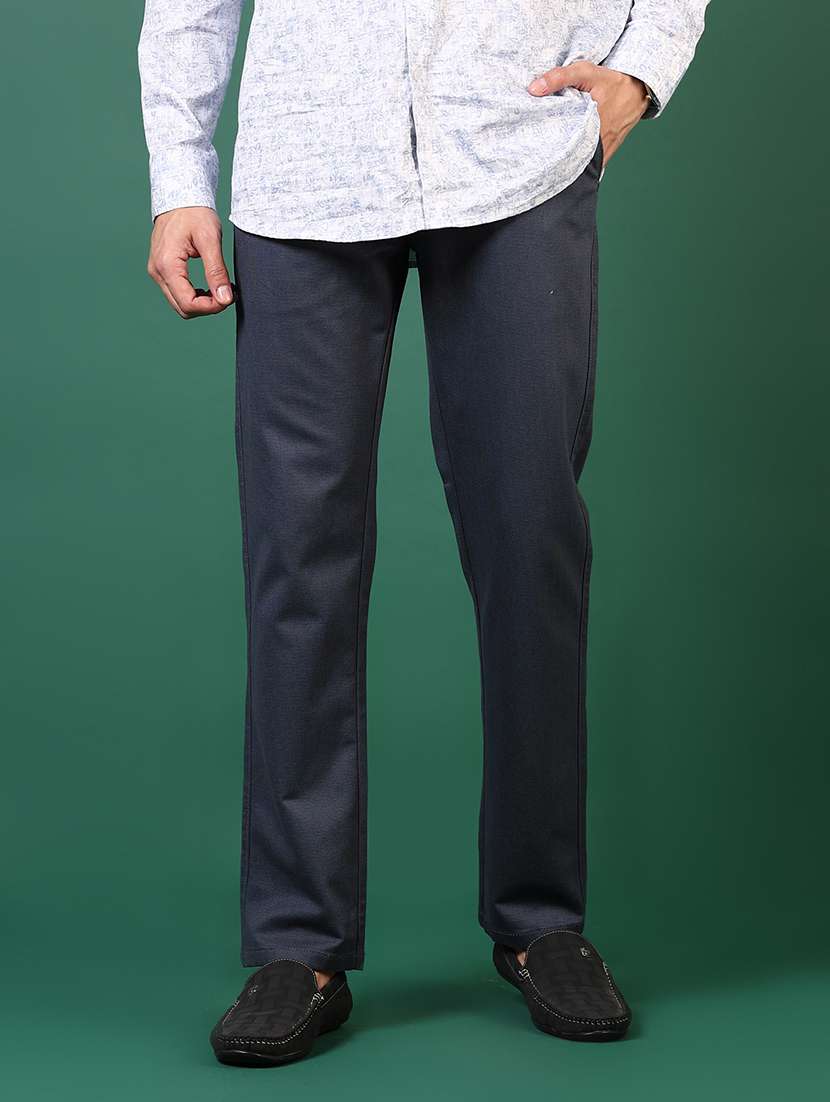 men mid rise solid chinos  - 21749680 -  Standard Image - 1