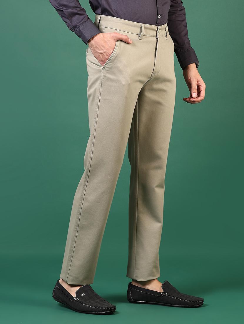 men mid rise solid chinos - 21749683 - Standard Image - 1