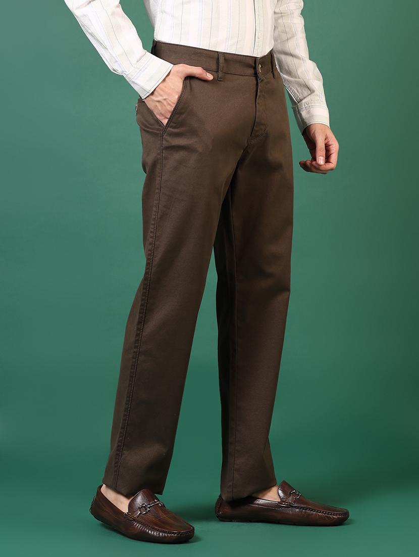 men solid mid rise casual chinos - 21749684 - Standard Image - 1