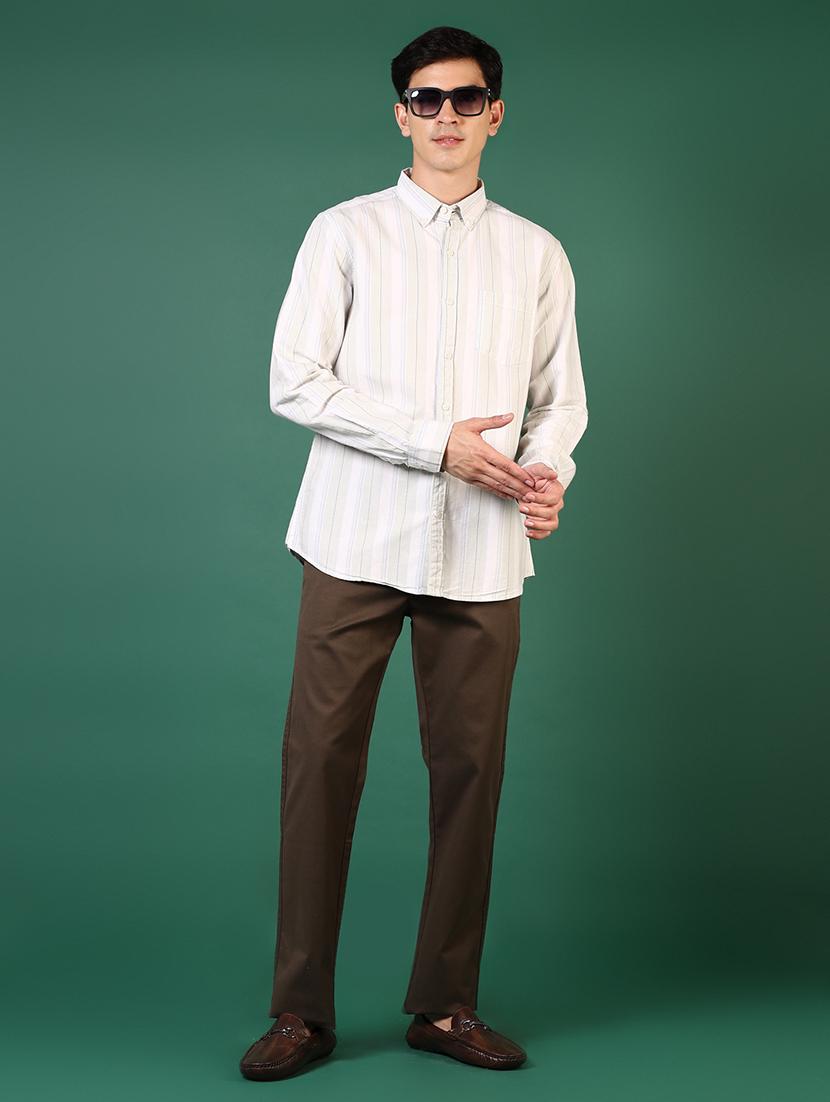 men solid mid rise casual chinos - 21749684 - Standard Image - 4