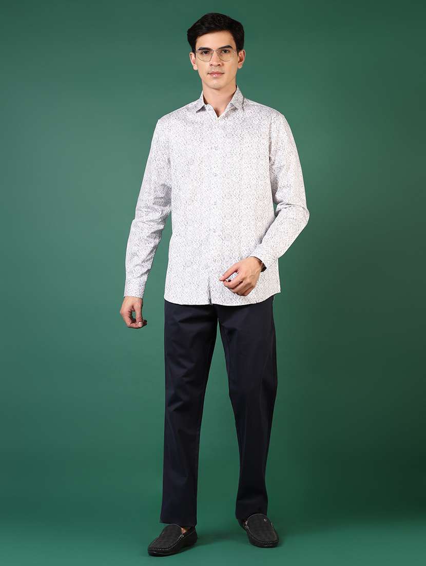 men solid mid rise casual chinos - 21749685 -  Standard Image - 4