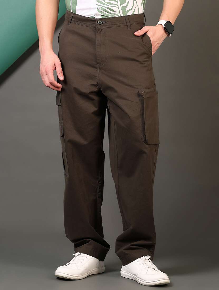men mid rise solid cargo