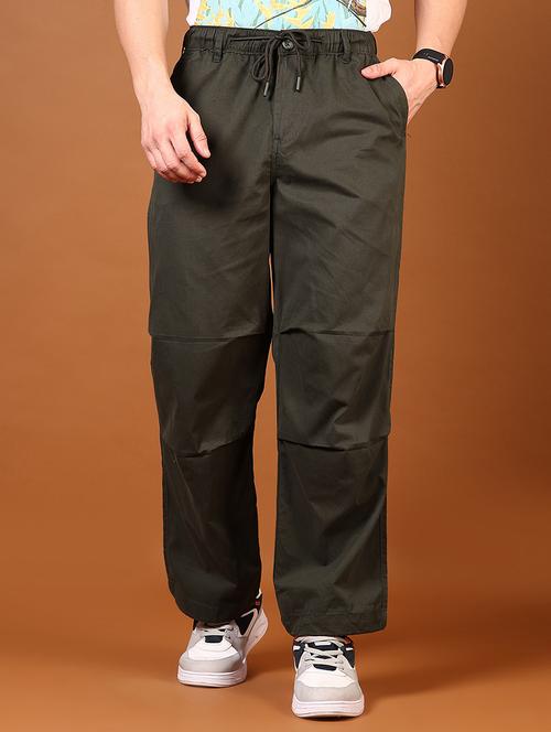 men mid rise solid parachute pant - 21749687 - Standard Image - 0