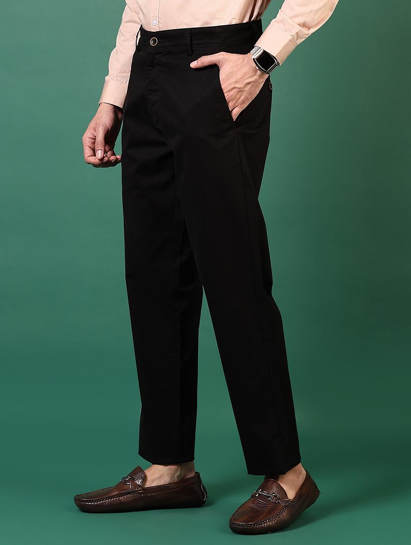 men solid mid rise casual chinos - 21749696 - Standard Image - 1