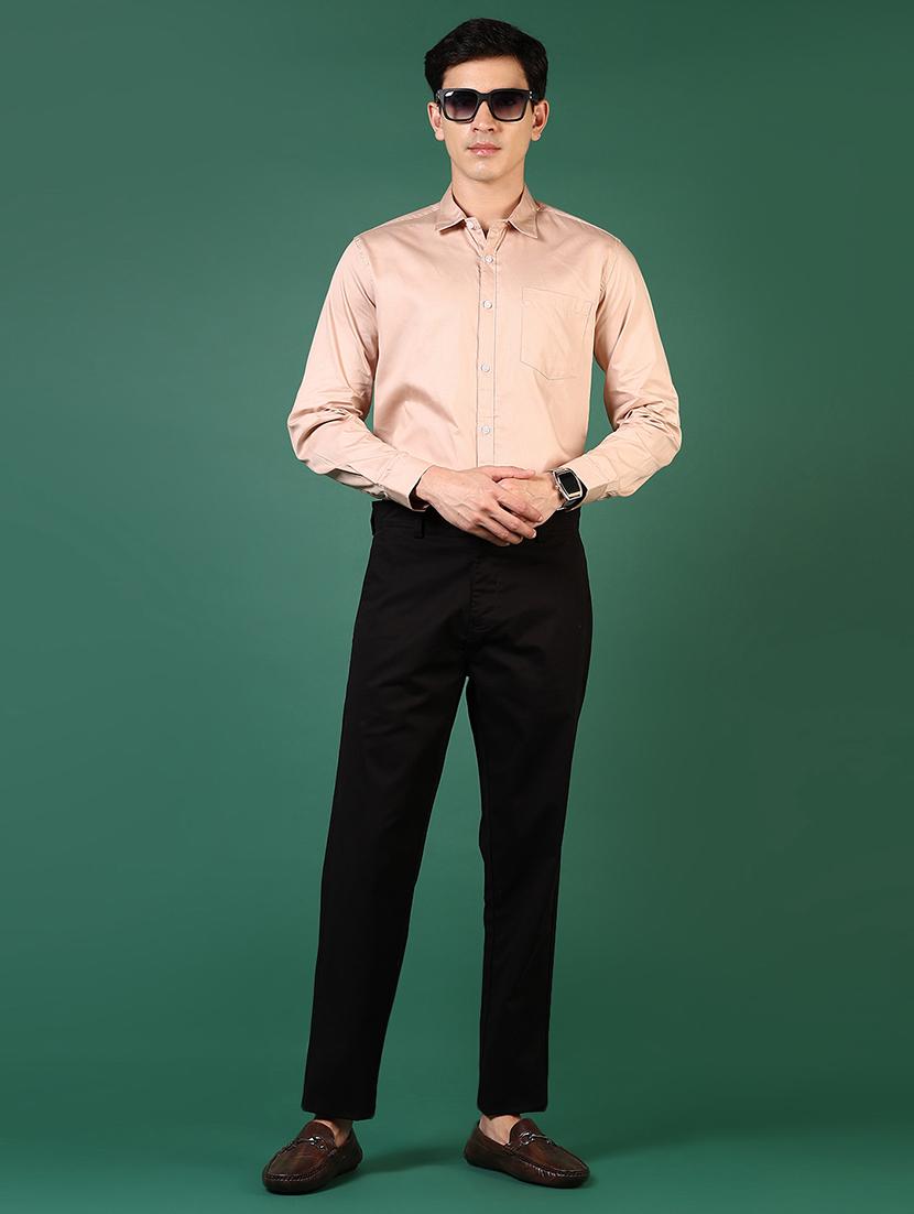 men solid mid rise casual chinos - 21749696 - Standard Image - 4