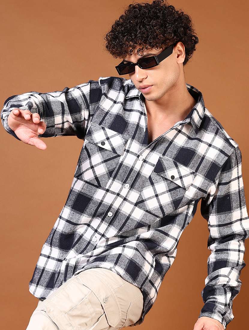 men checkered long sleeve regular fit casual shirt - 21749711 -  Standard Image - 1