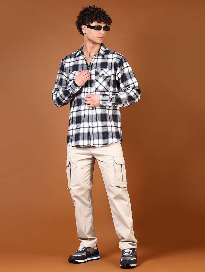 men checkered long sleeve regular fit casual shirt - 21749711 -  Standard Image - 4