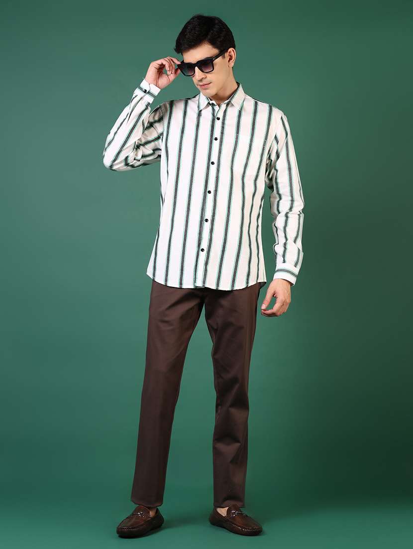 men striped long sleeve regular fit casual shirt - 21749724 -  Standard Image - 4