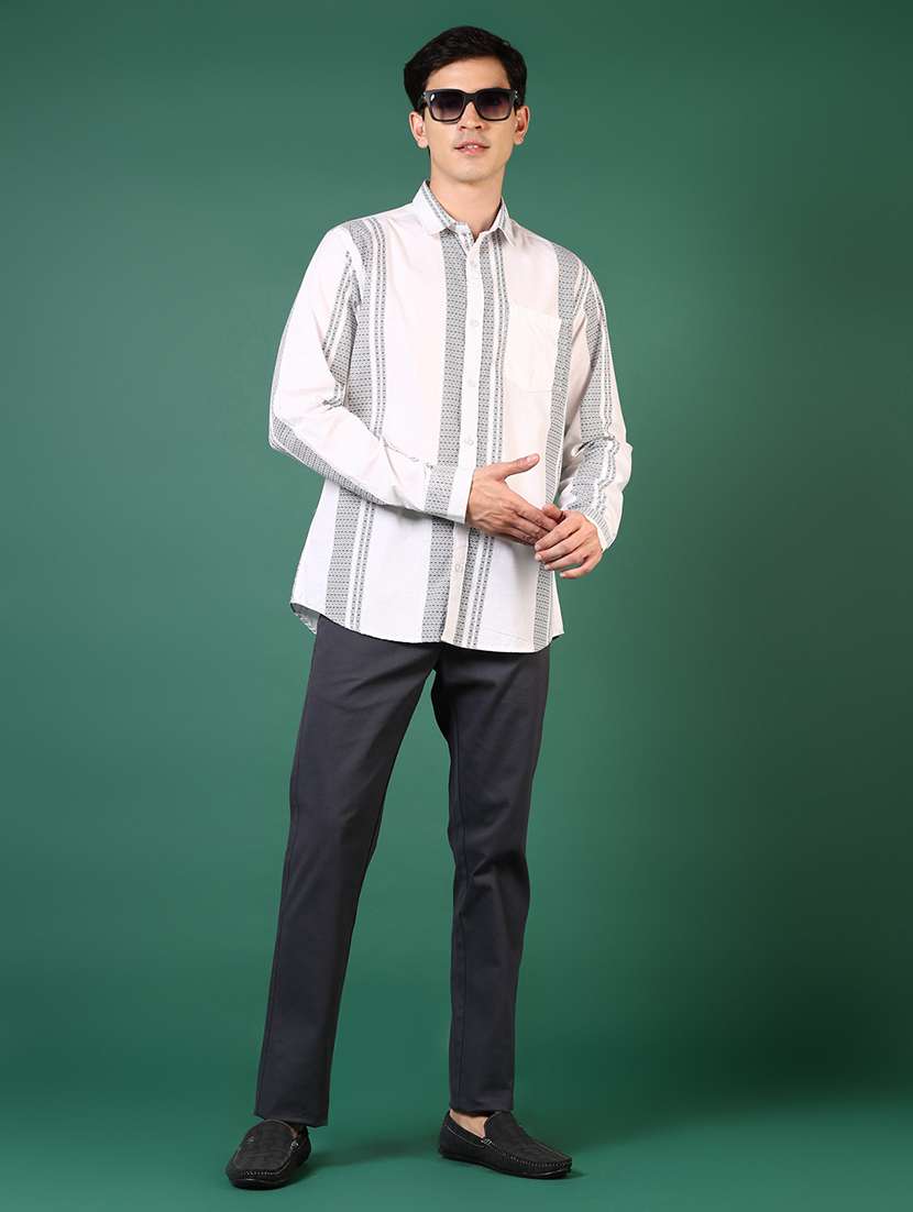 men striped long sleeve regular fit casual shirt - 21749727 -  Standard Image - 4