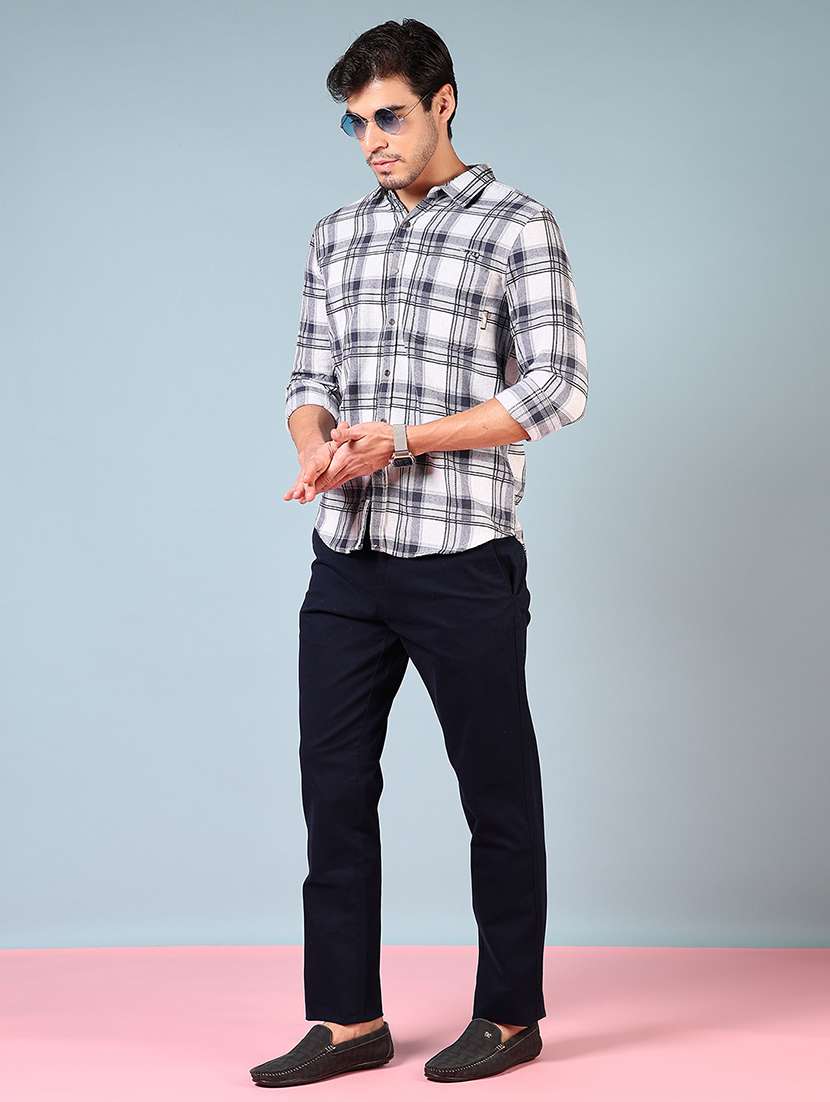 men checkered long sleeve regular fit casual shirt - 21749745 -  Standard Image - 4