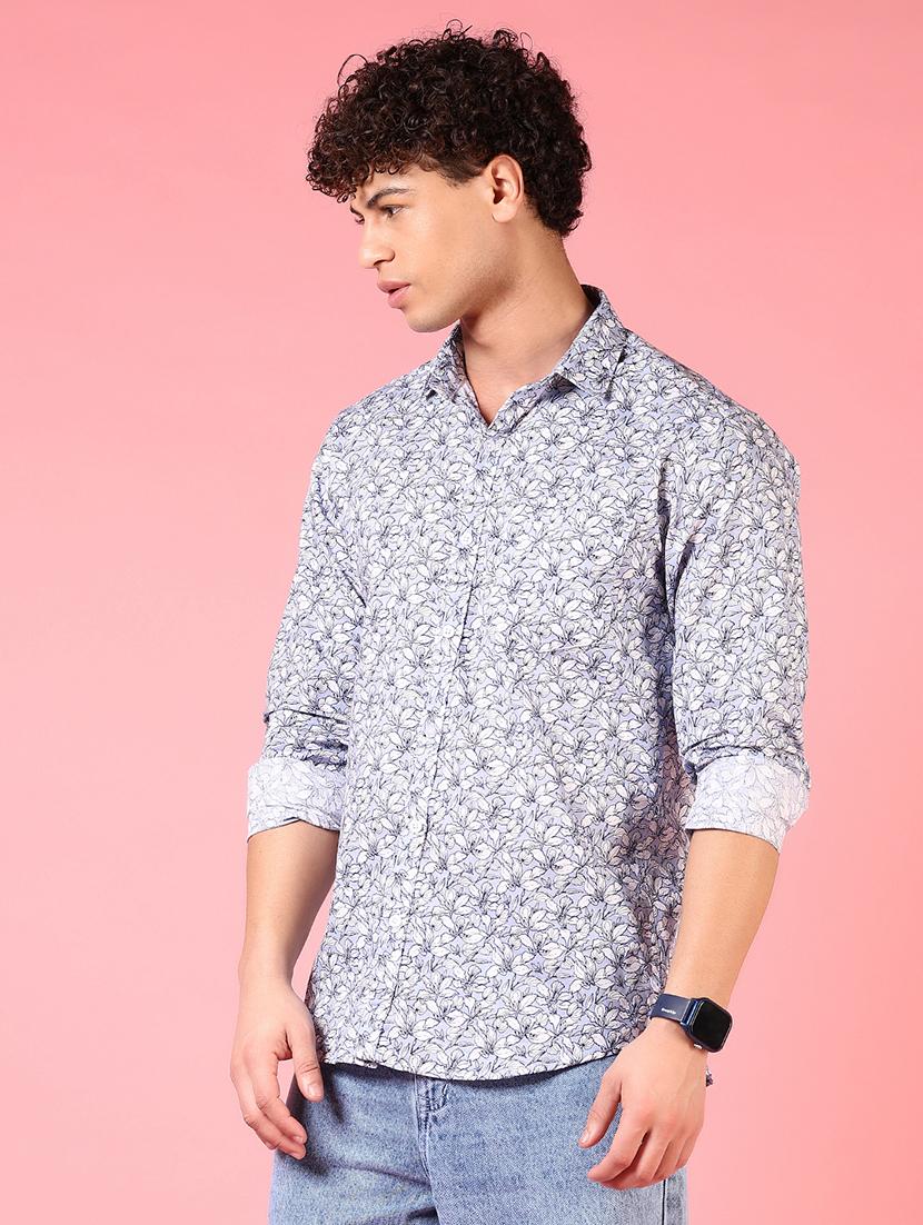 men printed long sleeve regular fit casual shirt - 21749761 -  Standard Image - 1