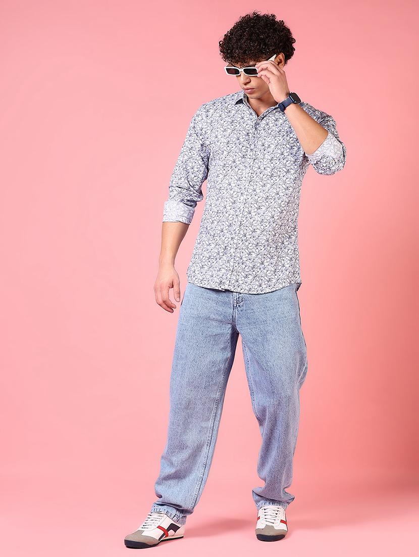 men printed long sleeve regular fit casual shirt - 21749761 - Standard Image - 4