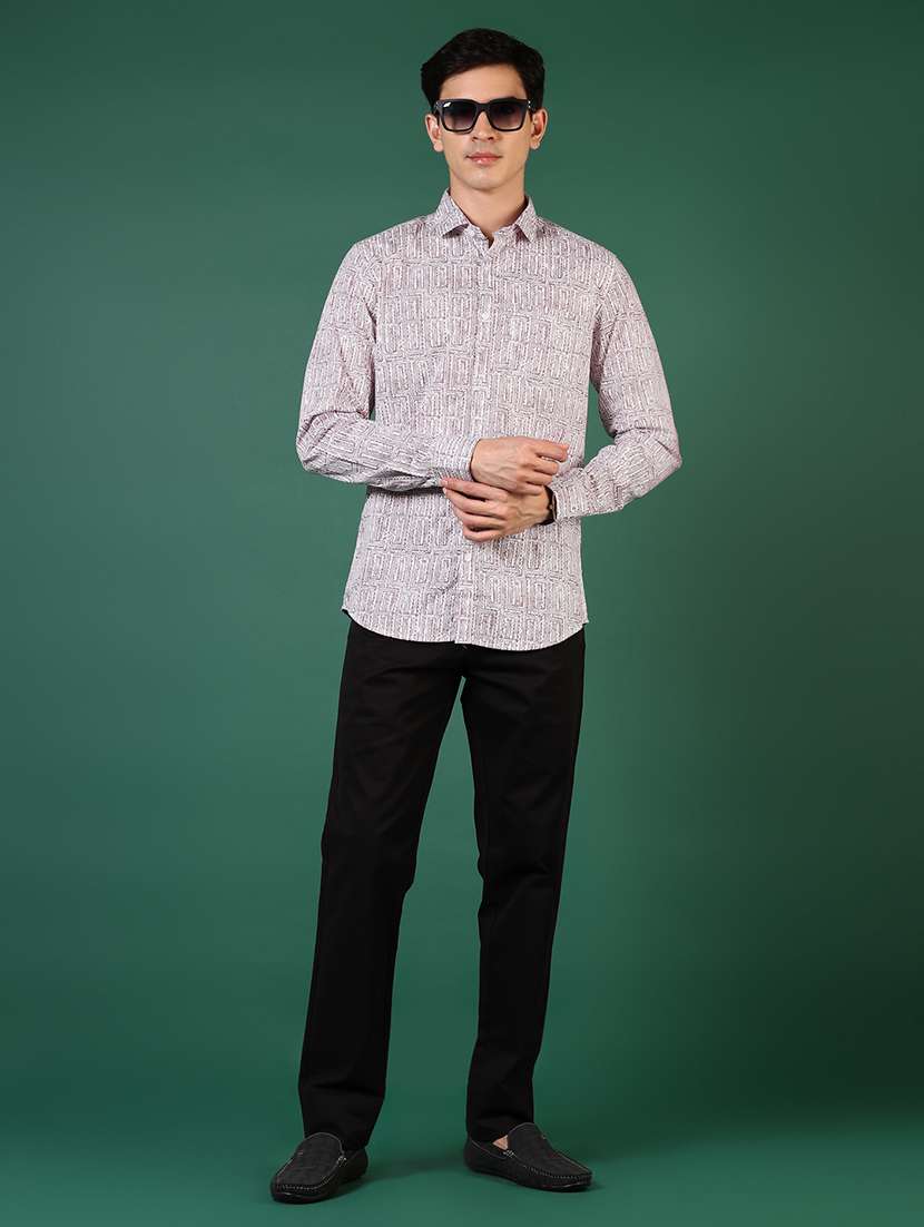 men printed long sleeve regular fit shirt - 21749765 -  Standard Image - 4