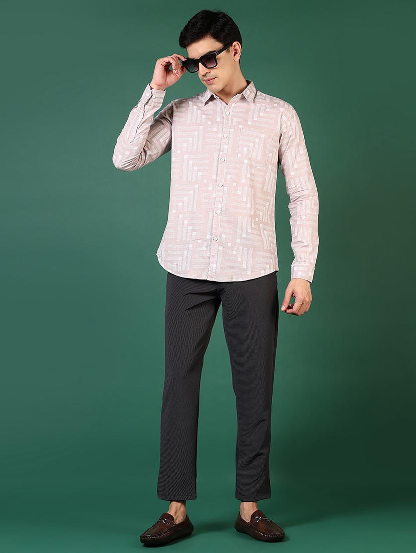 men printed collared long sleeves casual shirt - 21749772 - Standard Image - 4
