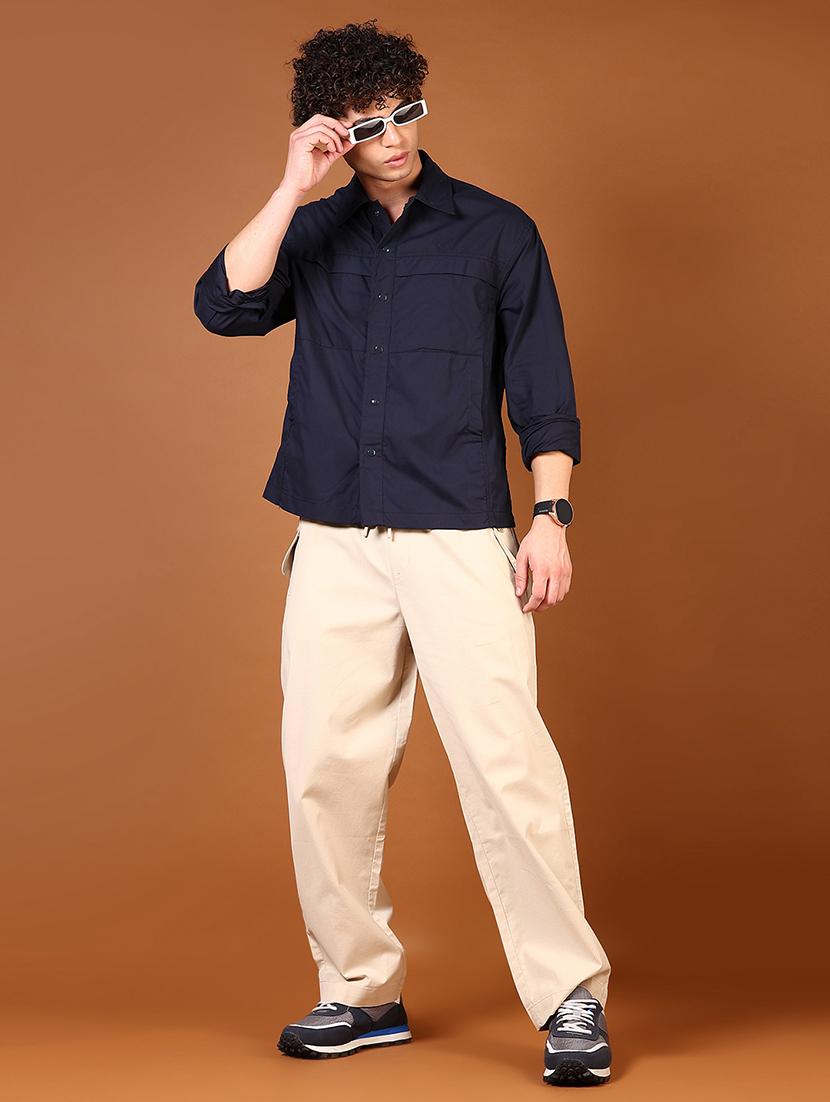 men solid collared long sleeves casual shirt - 21749779 - Standard Image - 4