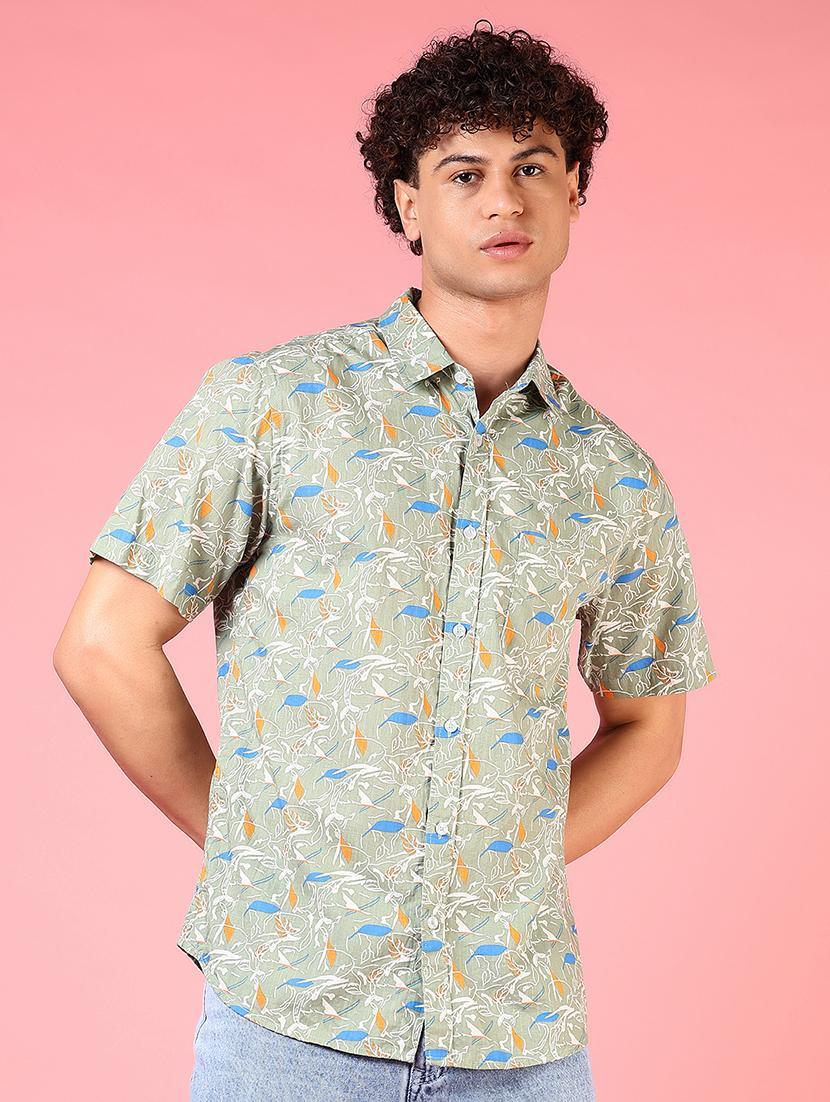 men collared short sleeves casual shirt - 21749807 - Standard Image - 1