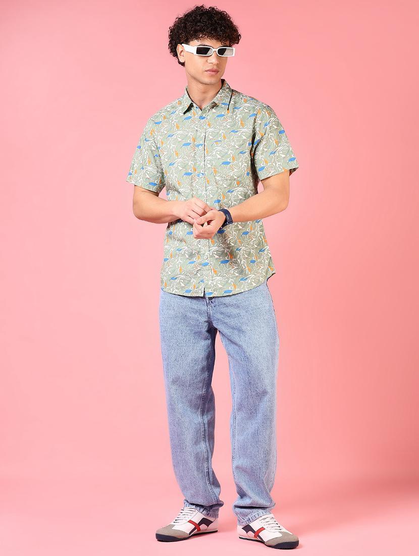 men collared short sleeves casual shirt - 21749807 - Standard Image - 4