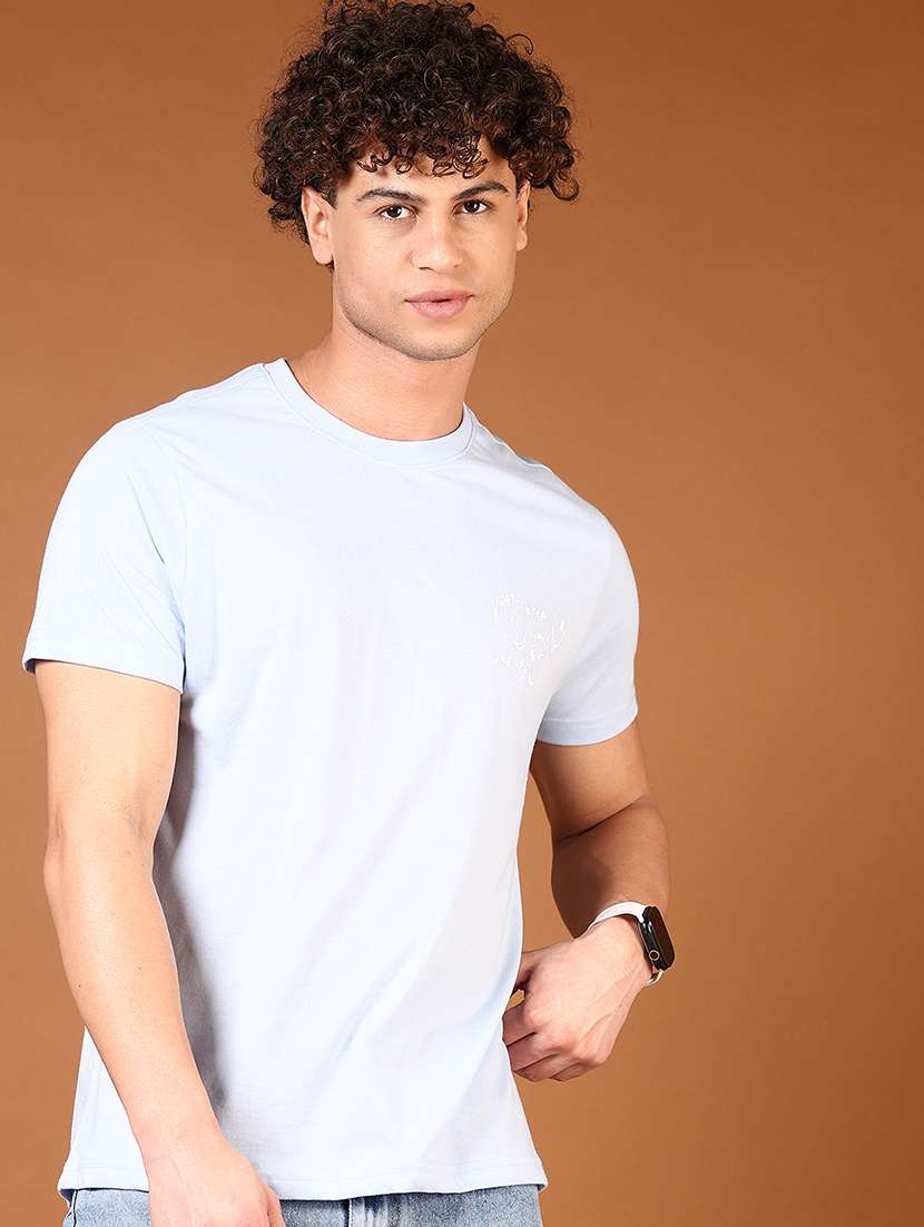 men round neck front & back print t-shirt - 21749820 -  Standard Image - 1