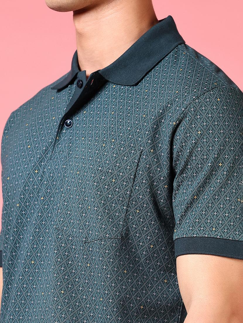 men printed short sleeves polo t-shirt - 21749835 - Standard Image - 4