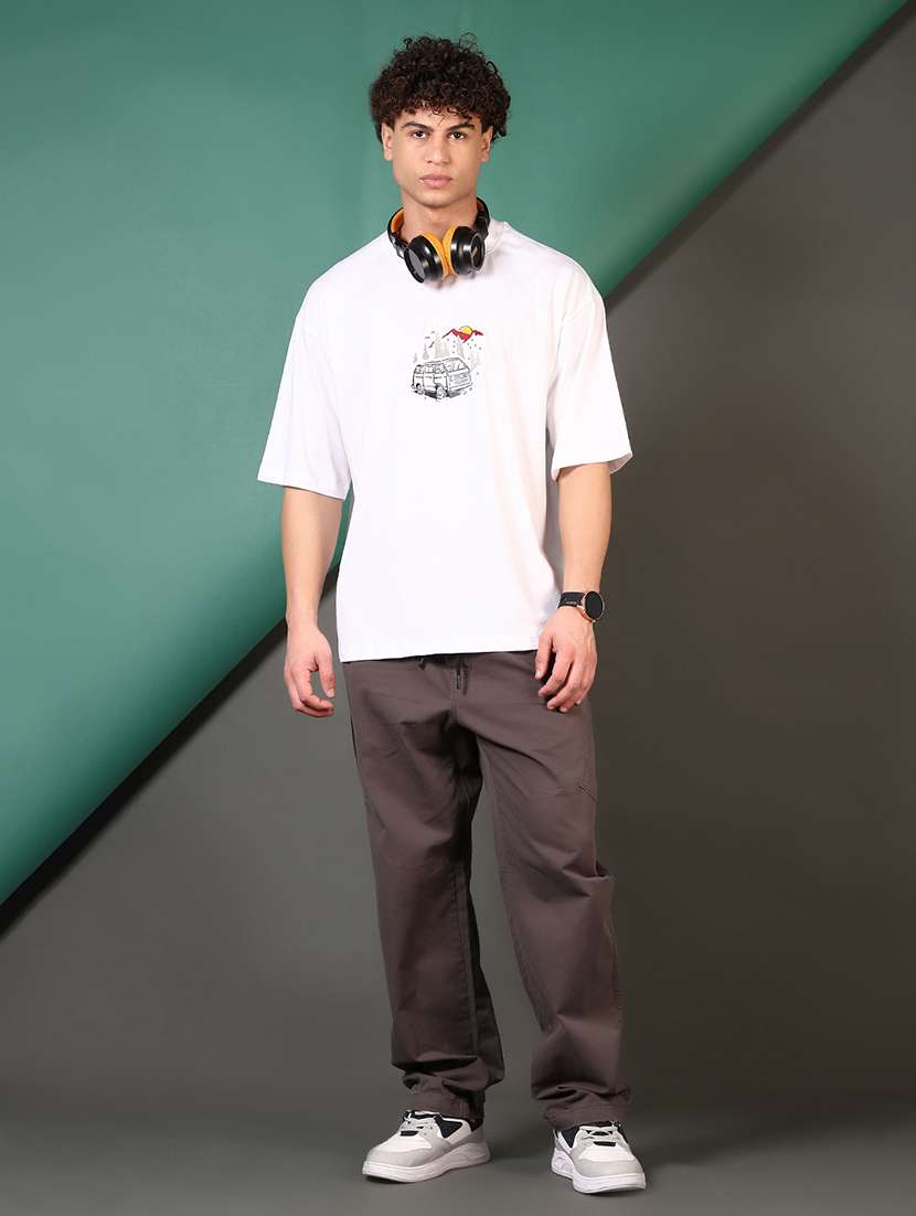 men mid rise solid full length track pant - 21749848 -  Standard Image - 4