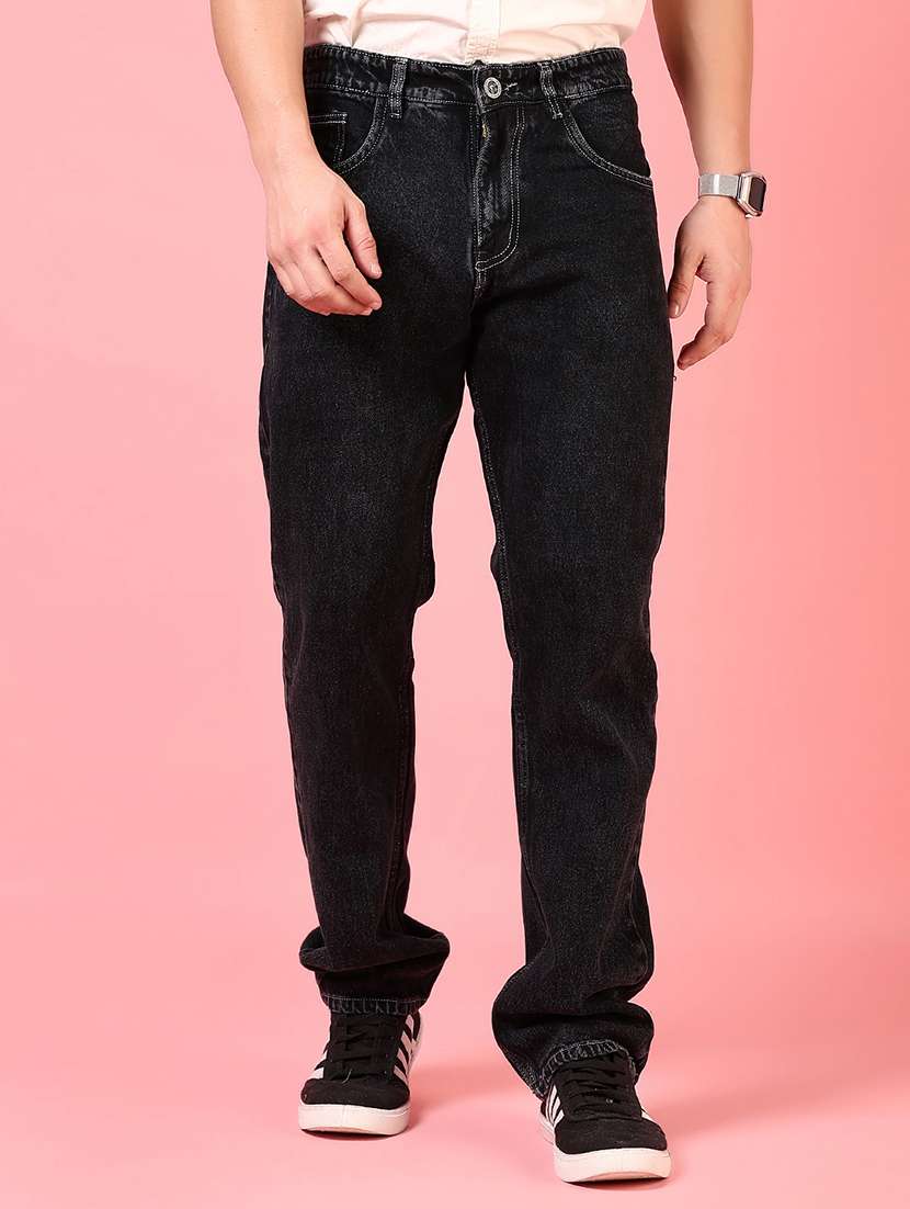 men solid mid rise slim fit jean