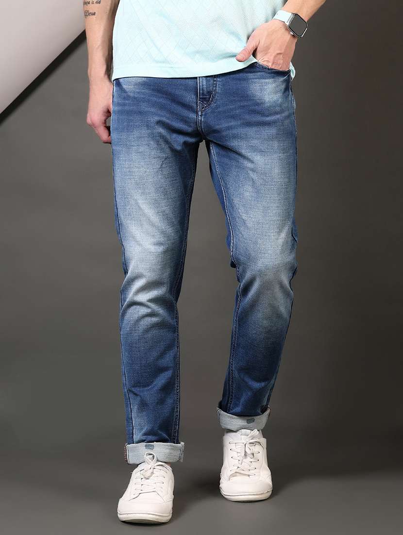 men solid mid rise slim fit jean - 21749859 -  Standard Image - 1