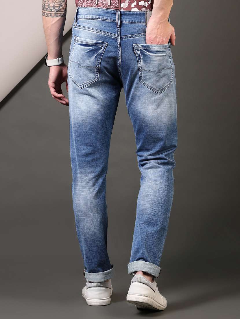 men solid mid rise slim fit jean - 21749860 -  Standard Image - 4