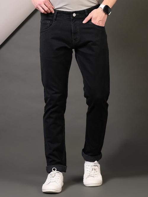 men solid mid rise slim fit jean - 21749866 - Standard Image - 0