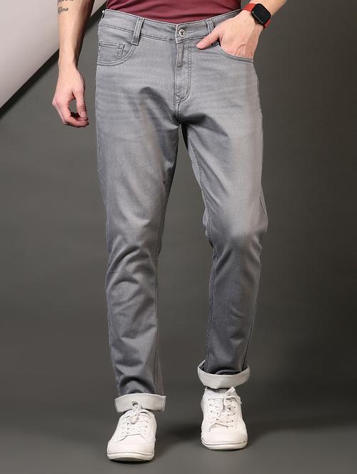 men solid mid rise slim fit jean - 21749867 -  Standard Image - 0