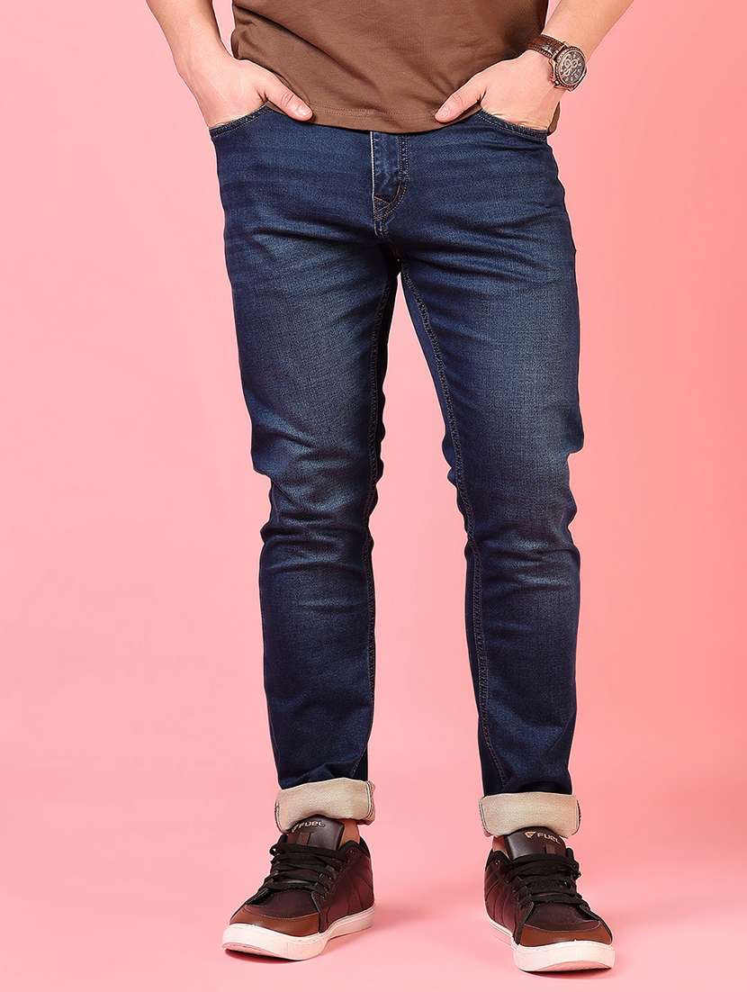 men solid mid rise slim fit jean - 21749870 -  Standard Image - 1