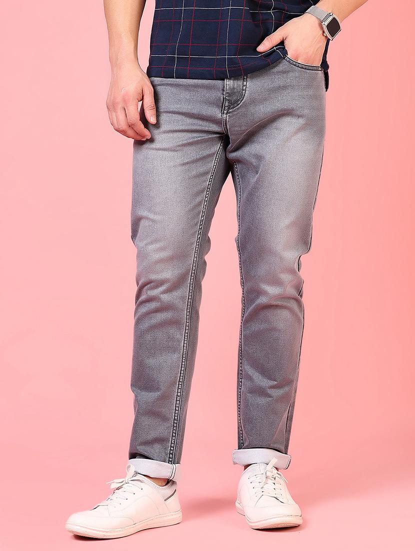 men solid mid rise slim fit jean - 21749873 - Standard Image - 1