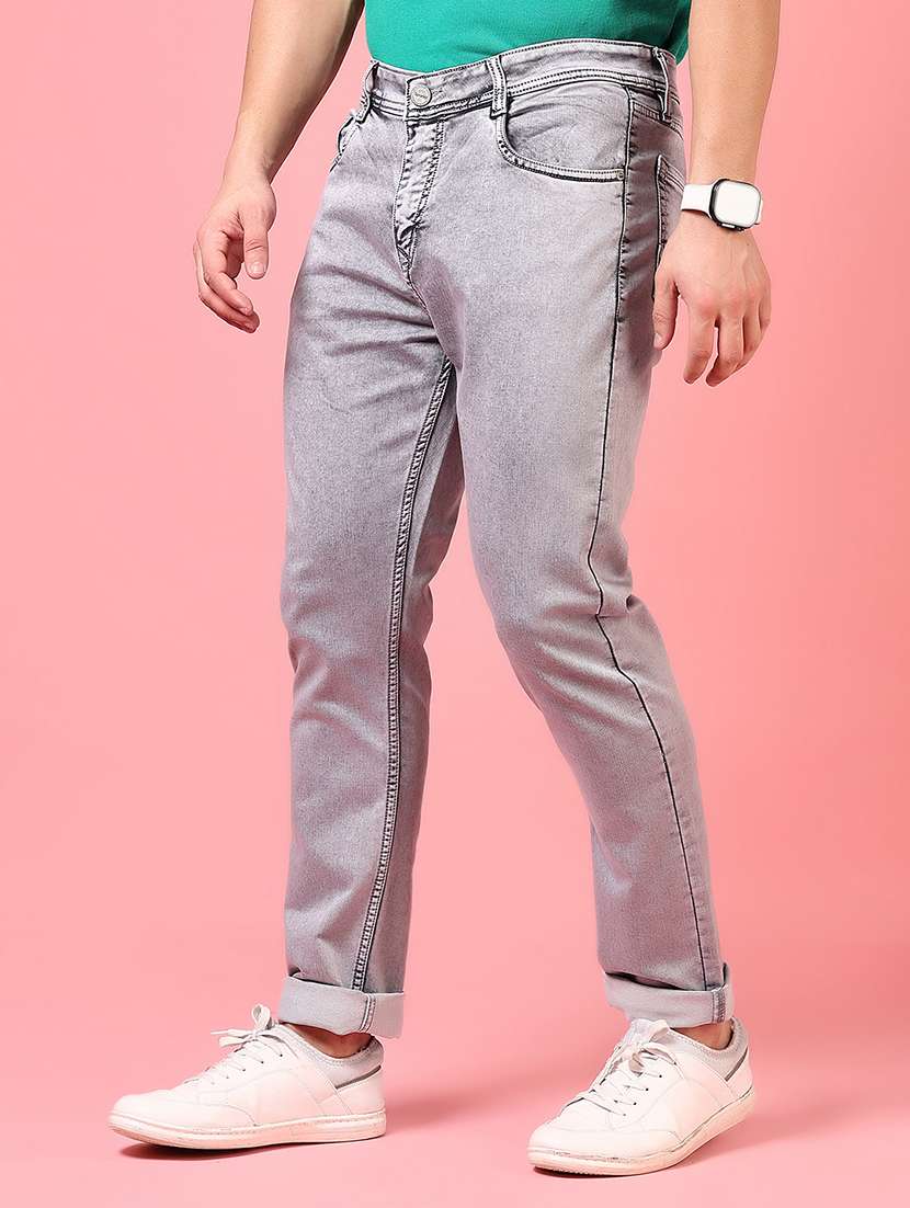 men solid mid rise slim fit jean - 21749875 -  Standard Image - 1