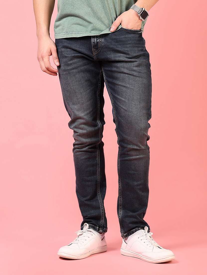 men solid mid rise slim fit jean - 21749876 -  Standard Image - 1