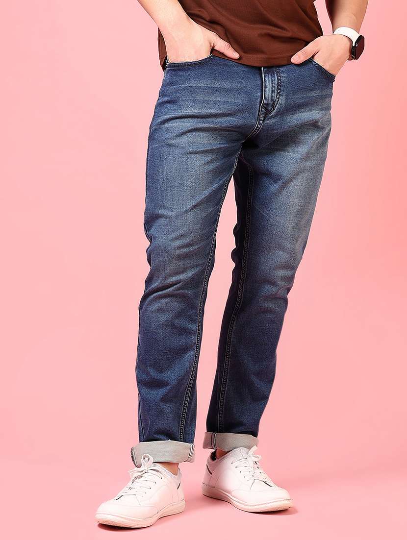 men solid mid rise slim fit jean - 21749879 -  Standard Image - 1