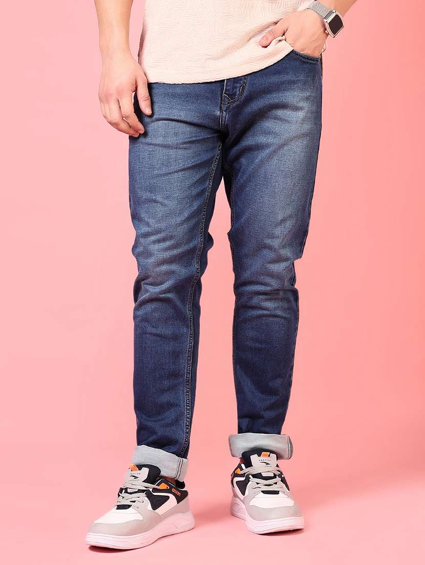 men solid mid rise slim fit jean - 21749886 -  Standard Image - 1