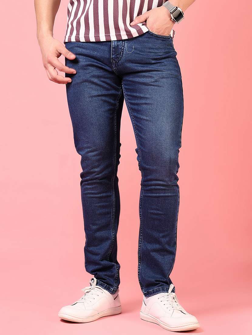 men solid mid rise slim fit jean - 21749888 -  Standard Image - 1
