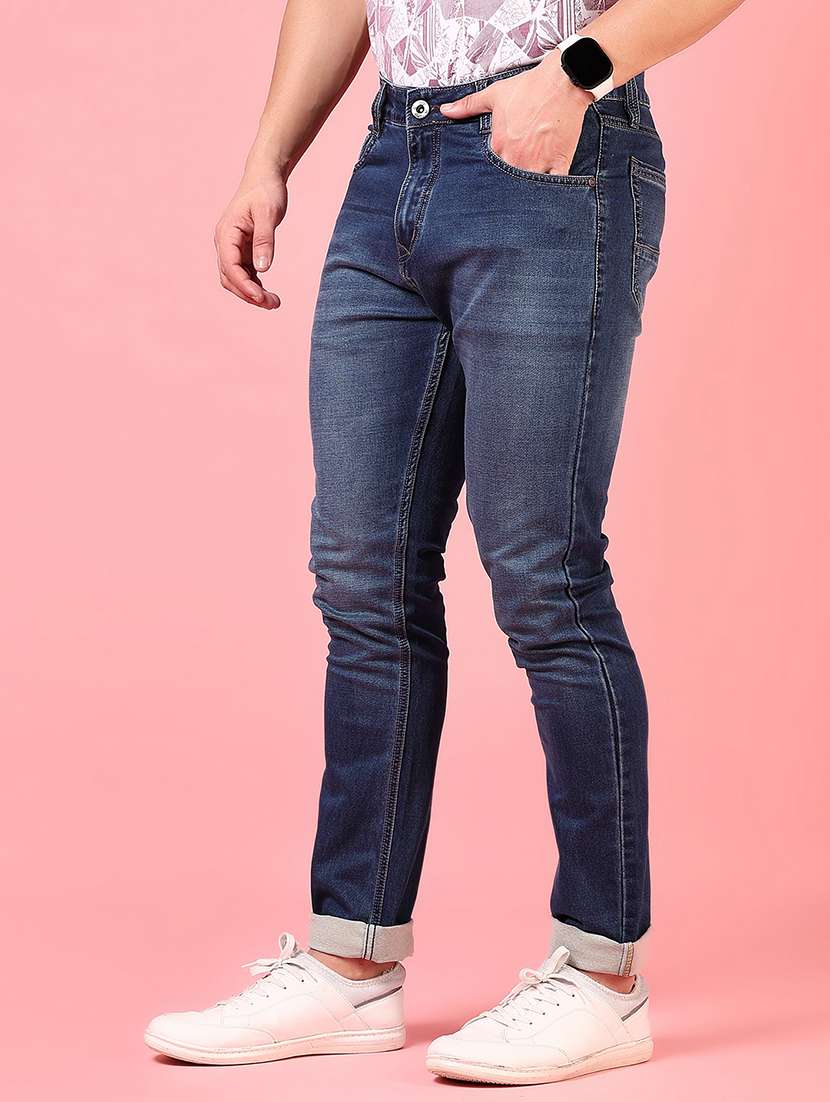 men solid mid rise slim fit jean - 21749889 -  Standard Image - 1
