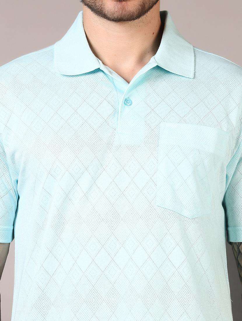men textured short sleeves polo t-shirt - 21749903 - Standard Image - 4