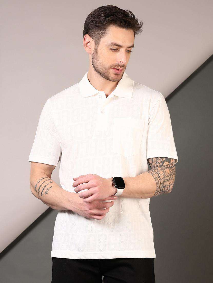 men textured short sleeves polo t-shirt - 21749904 -  Standard Image - 1