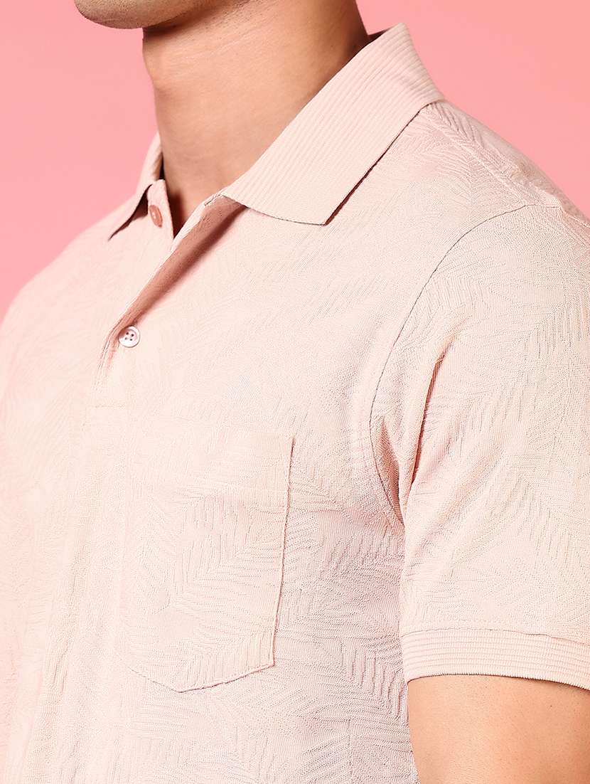 men textured short sleeves polo t-shirt - 21749905 -  Standard Image - 4