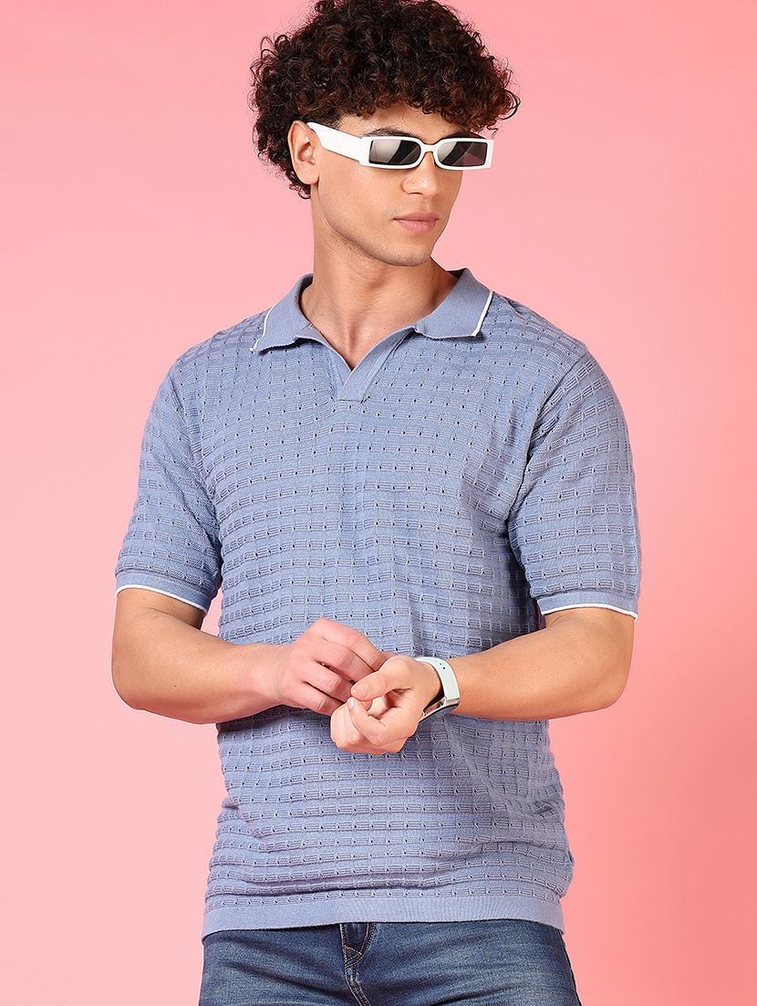 men textured short sleeves polo t-shirt - 21749906 - Zoom Image - 0