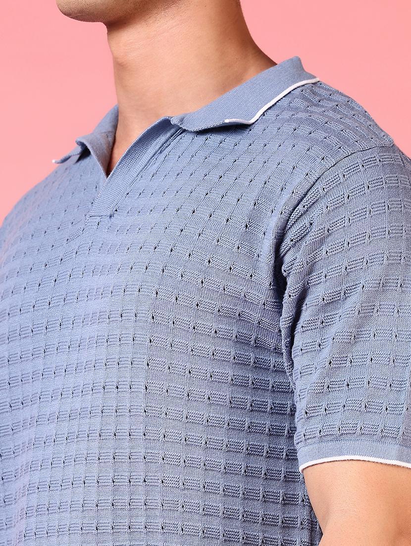 men textured short sleeves polo t-shirt - 21749906 - Standard Image - 4