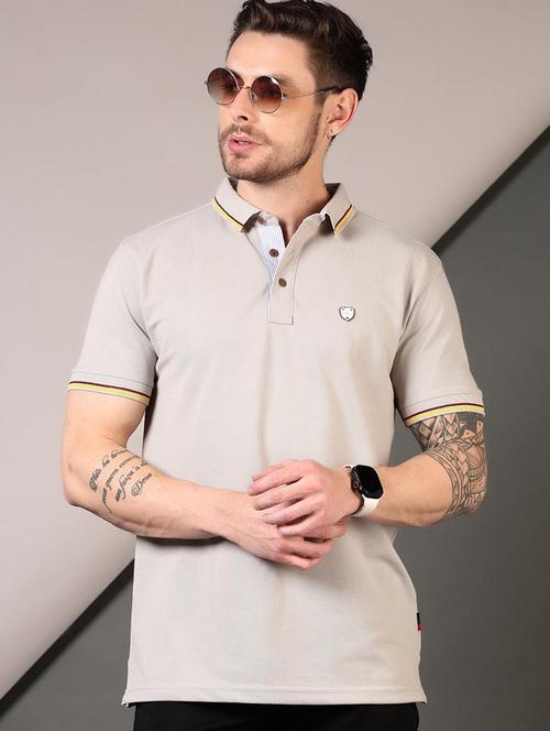 men solid short sleeve regular fit polo t-shirt - 21749911 - Standard Image - 0